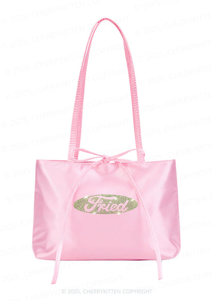 Rhinestone Fried Y2K Satin Bags Cherrykitten