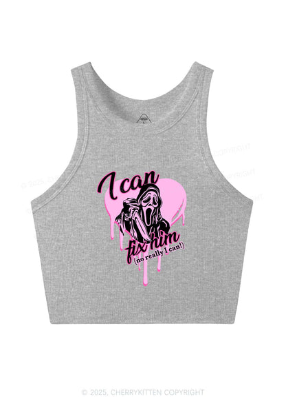 Halloween Ghost Fix Him Y2K Crop Tank Top Cherrykitten