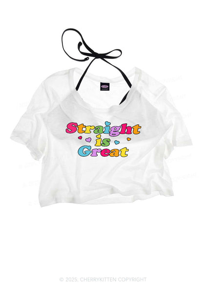 Straight Is Great Pride Y2K Sheer Crop Tee Cherrykitten