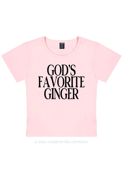 Gods Favorite Ginger Y2K Baby Tee Cherrykitten