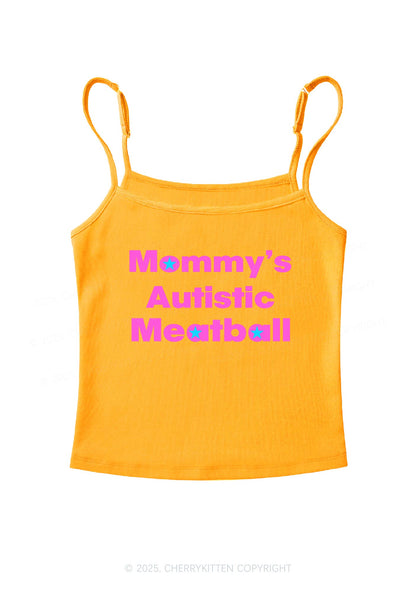 Mommys Autistic Meatball Y2K Spaghetti Strap Cami Cherrykitten