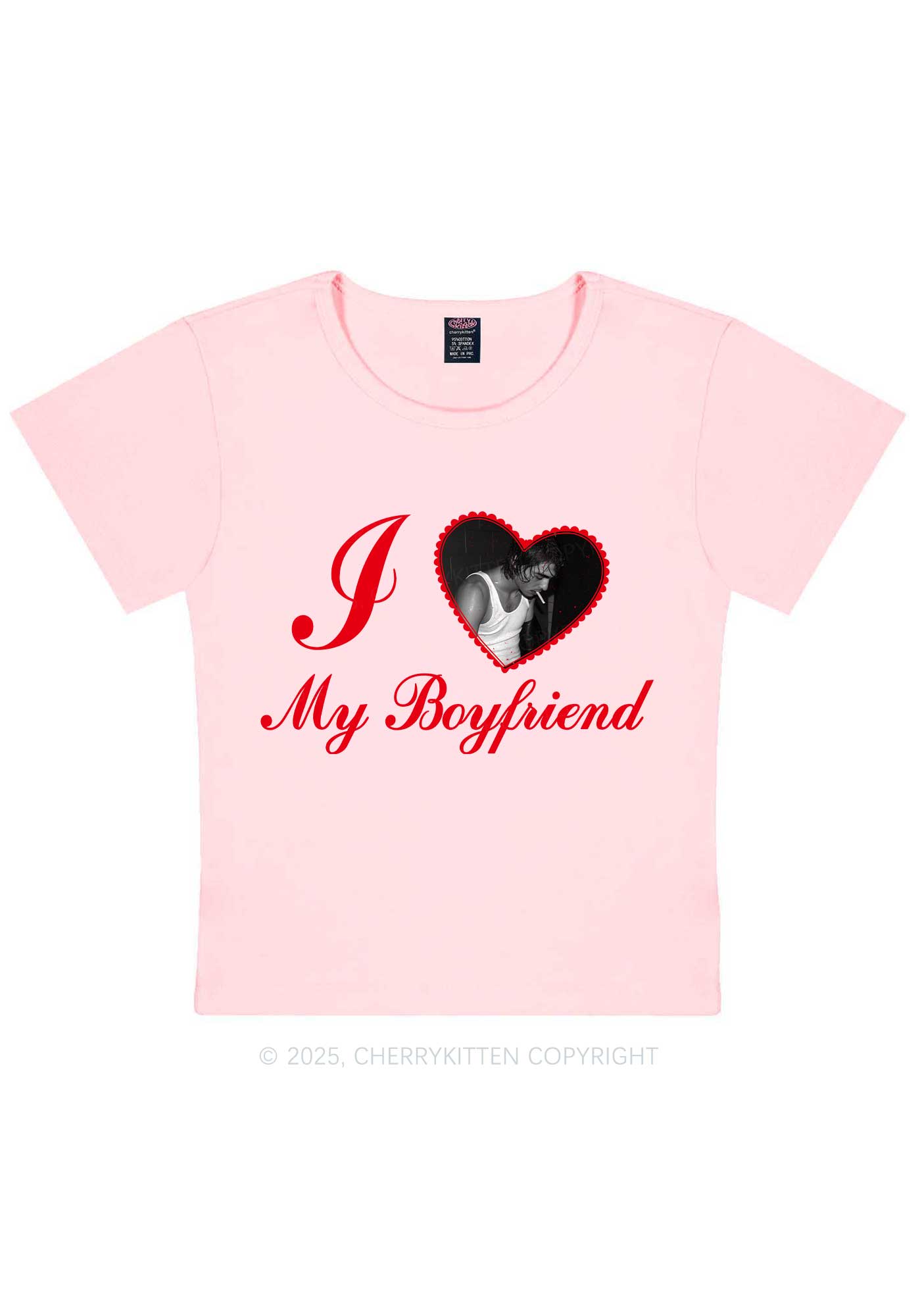 Custom Heart My Bf GF Y2K Baby Tee Cherrykitten