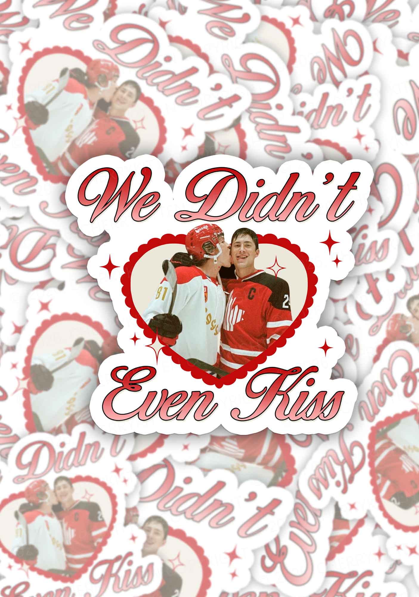 We Didnt Even Kiss HR 1pc Y2K Sticker Cherrykitten