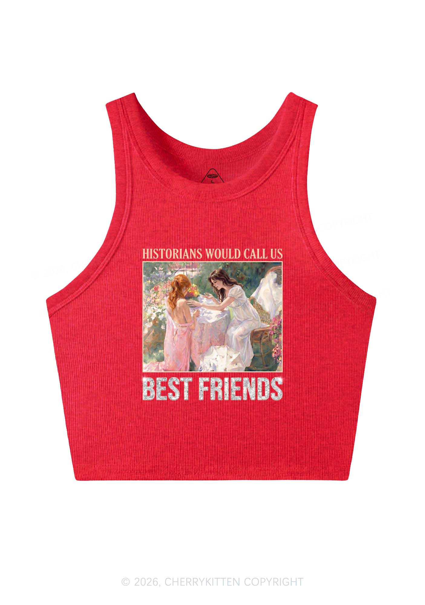 Historians Call Us Best Friends Pride Y2K Crop Tank Top Cherrykitten