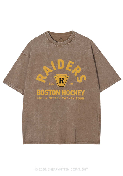 Boston Hockey HR Y2K Shirts Washed Tee Cherrykitten