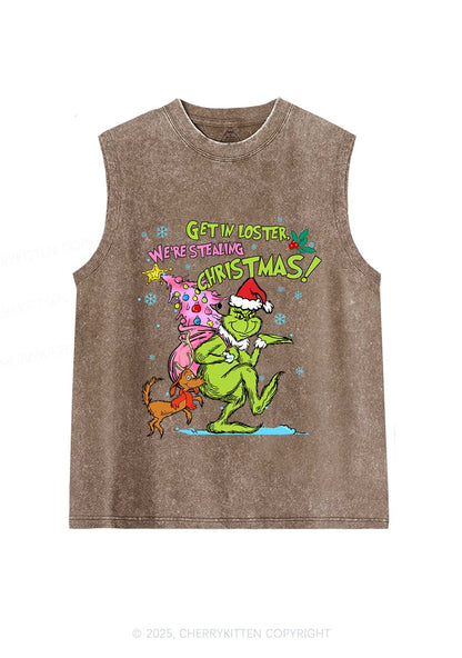 We Are Stealing Christmas Y2K Washed Muscle Tank Cherrykitten