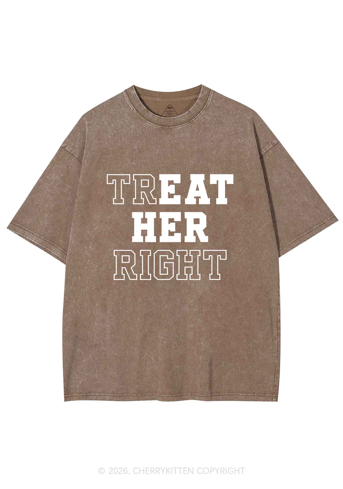 Eat Her Right Pride Y2K Shirts Washed Tee Cherrykitten