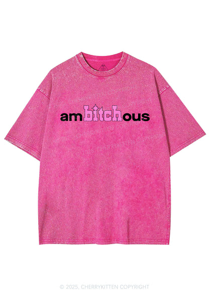Ambxxchous Y2K Shirts Washed Tee Cherrykitten