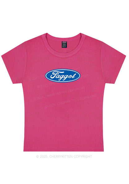 Faggot Pride Y2K Baby Tee Cherrykitten