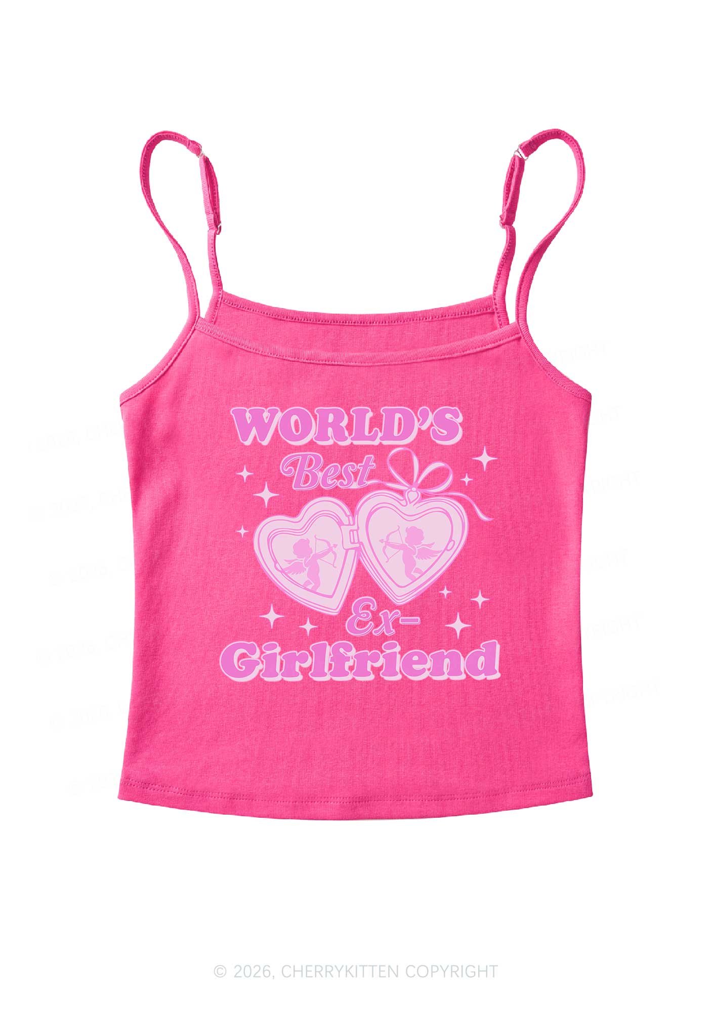 Worlds Best Ex GF Valentine's Day Y2K Spaghetti Strap Cami Cherrykitten