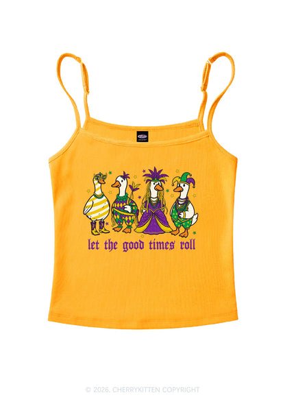Let The Good Times Roll Y2K Spaghetti Strap Cami Cherrykitten