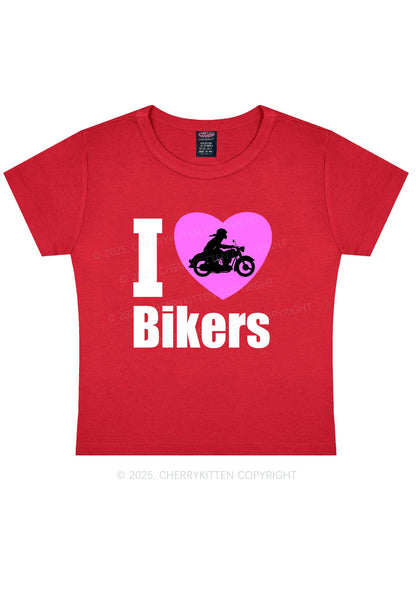 I Love Bikers Y2K Baby Tee Cherrykitten