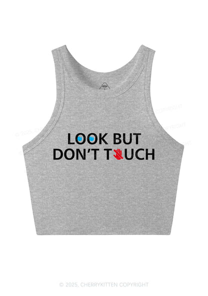 Look Dont Touch Y2K Crop Tank Top Cherrykitten