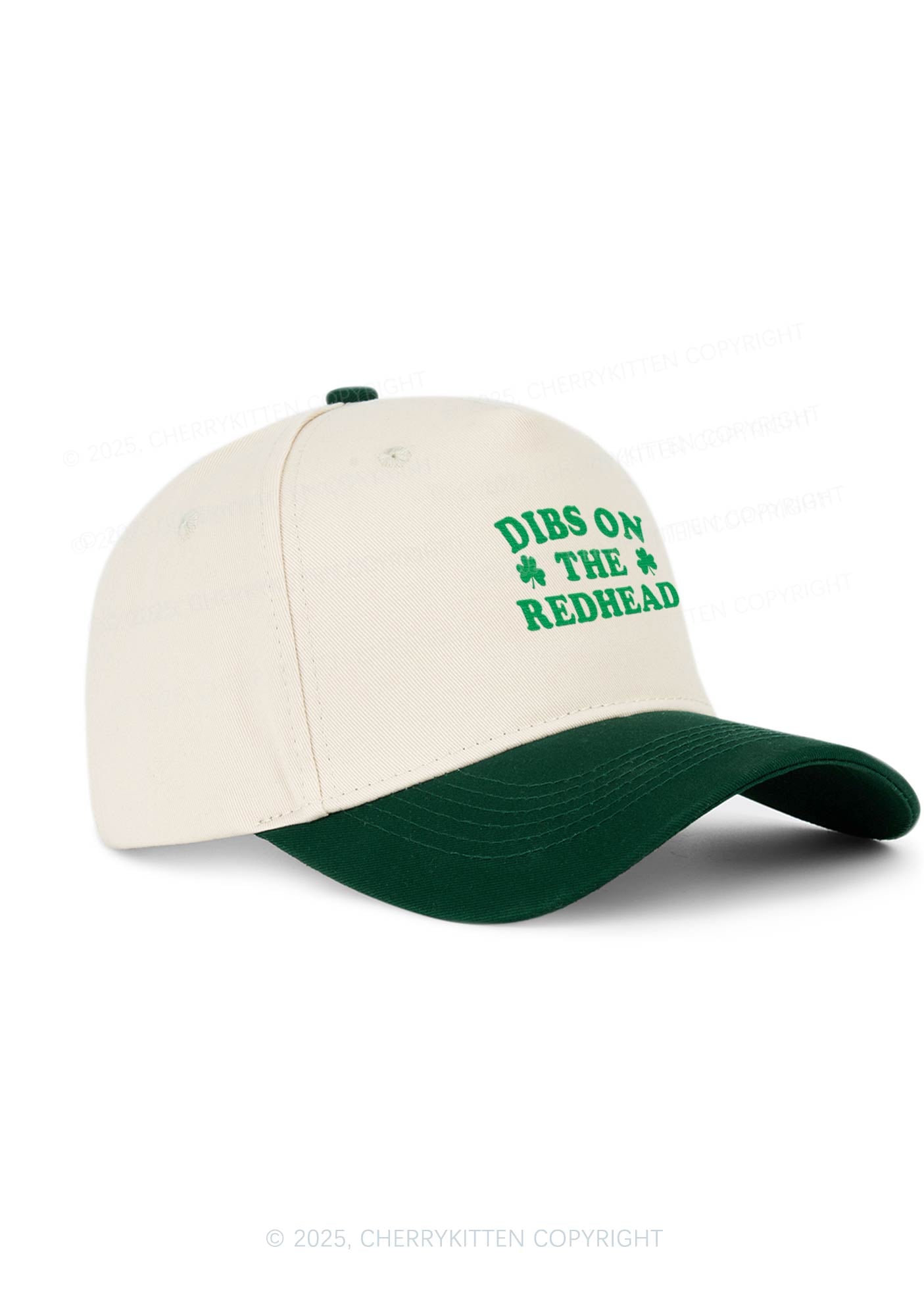 Embroidered Dibs On The Redhead St Patricks Y2K Color Block Baseball Cap Cherrykitten