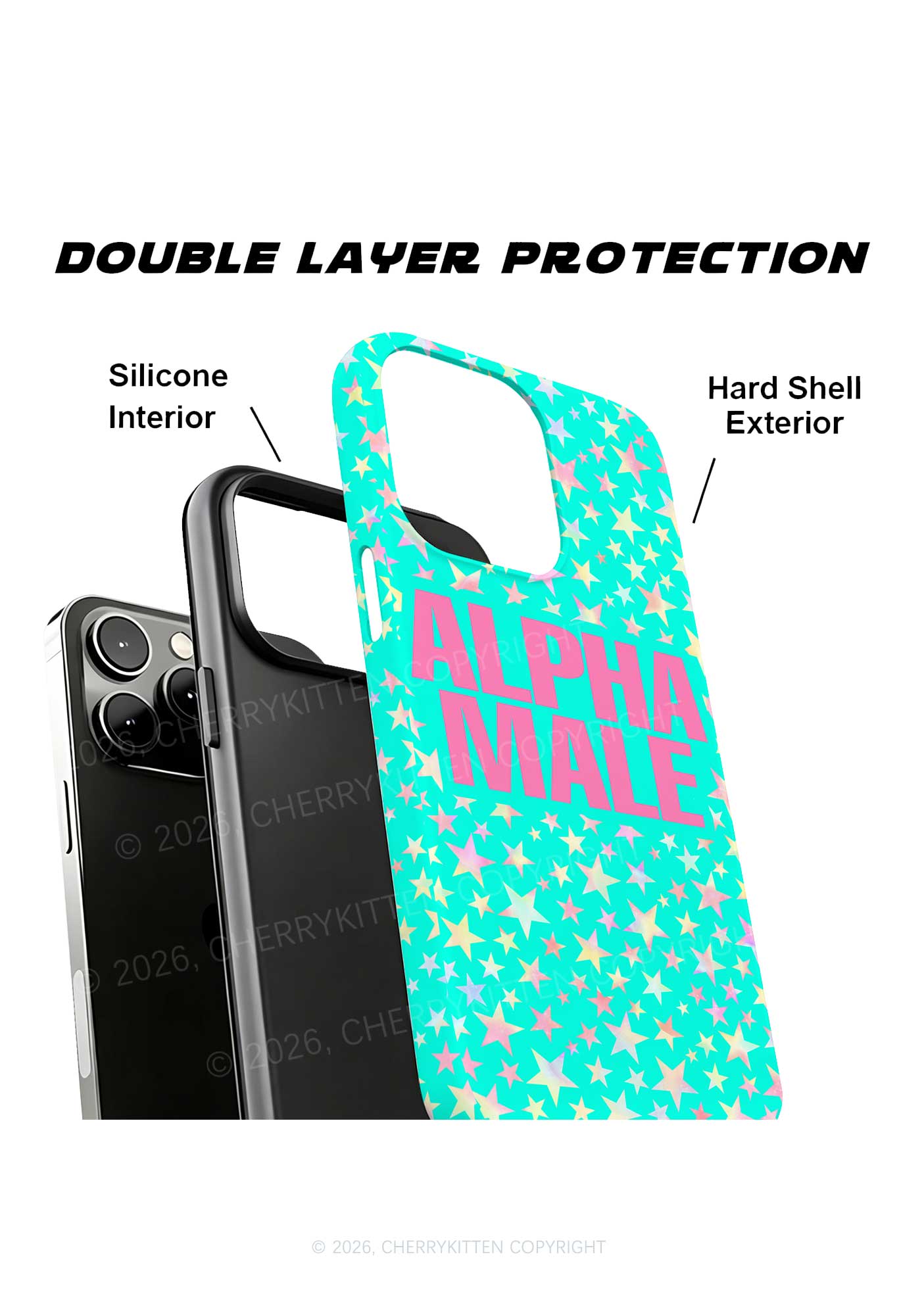 Blue Alpha Male Star Y2K Phone Case Cherrykitten