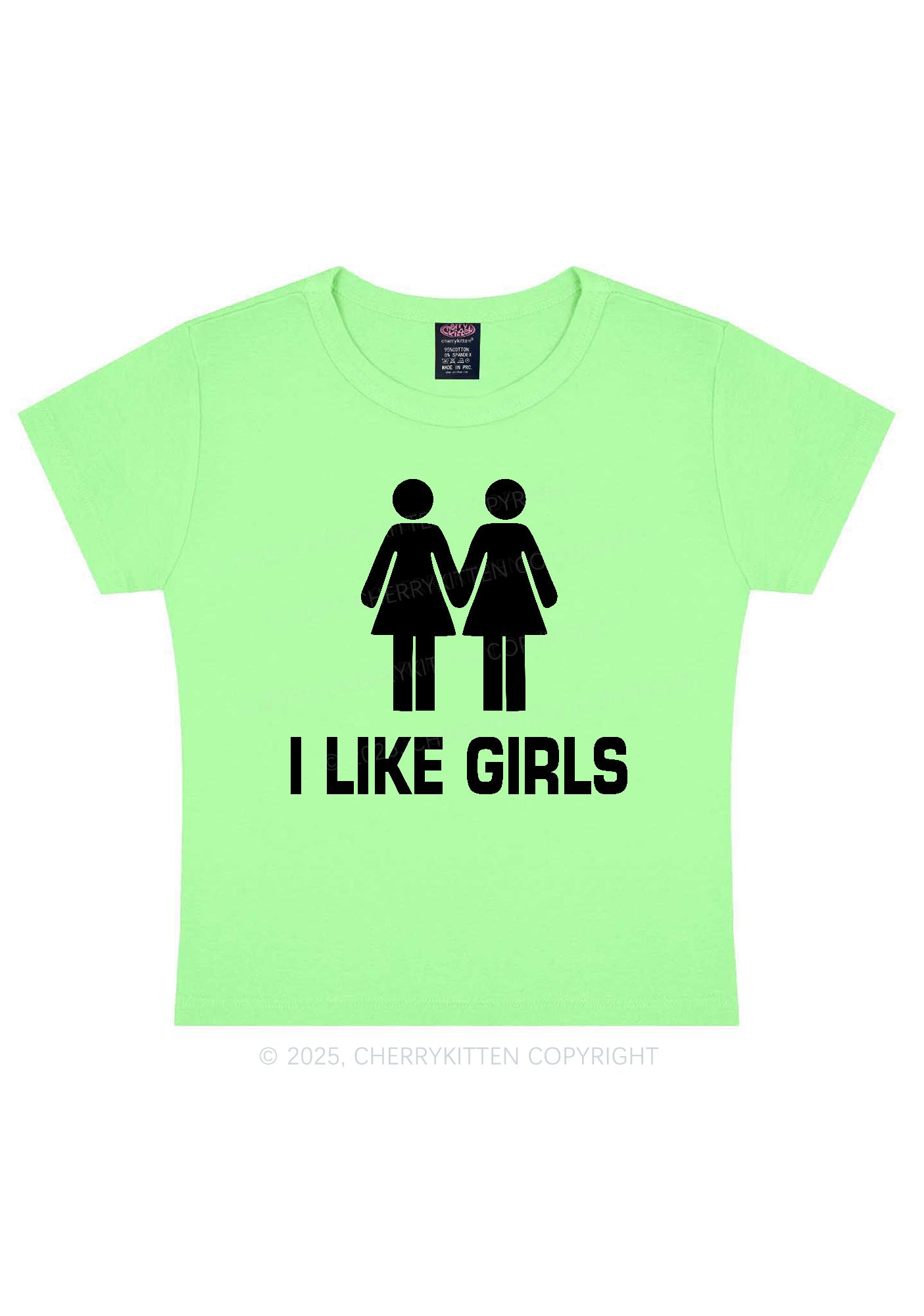 I Like Girls Pride Y2K Baby Tee Cherrykitten