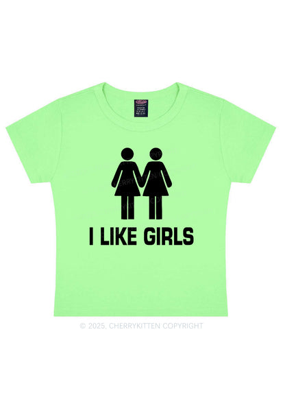 I Like Girls Pride Y2K Baby Tee Cherrykitten