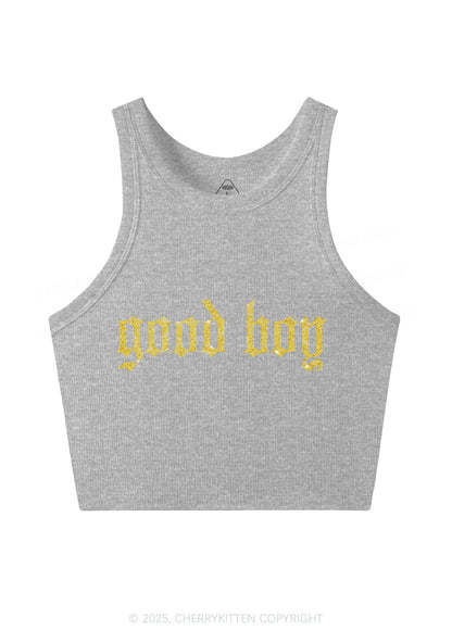 Glitter Good Boy Y2K Crop Tank Top Cherrykitten