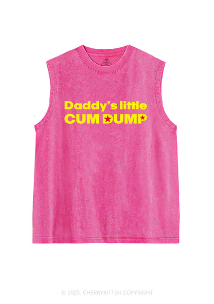 Daddys Little Cum Dump Y2K Washed Muscle Tank Cherrykitten