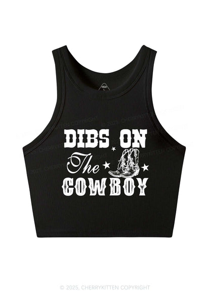 Dibs On The Cowboy Y2K Crop Tank Top Cherrykitten