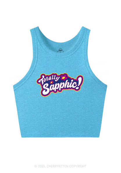 Totally Sapphic Pride Y2K Crop Tank Top Cherrykitten