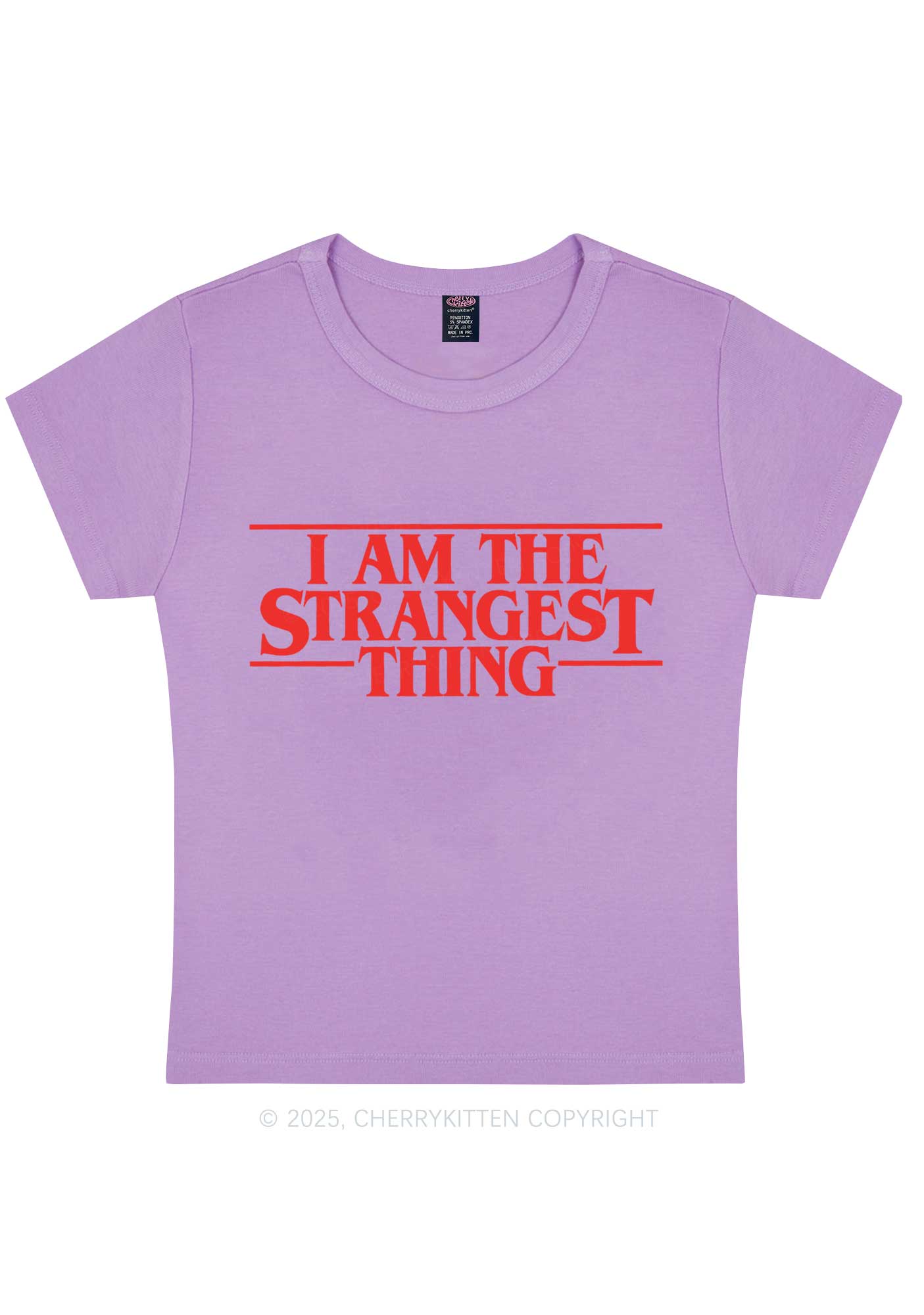 I Am The Strangest Thing Y2K Baby Tee Cherrykitten