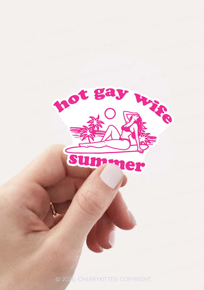 Hot Gay Wife Summer Pride 1pc Y2K Sticker Cherrykitten