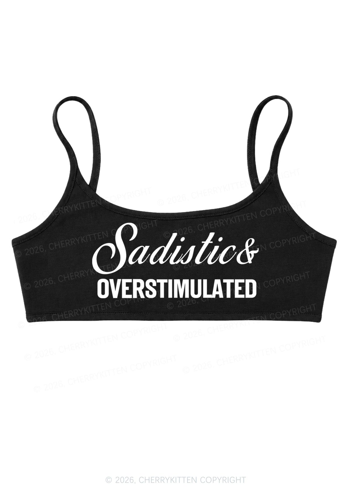 Sadistic Overstimulated Y2K Super Crop Cami Cherrykitten