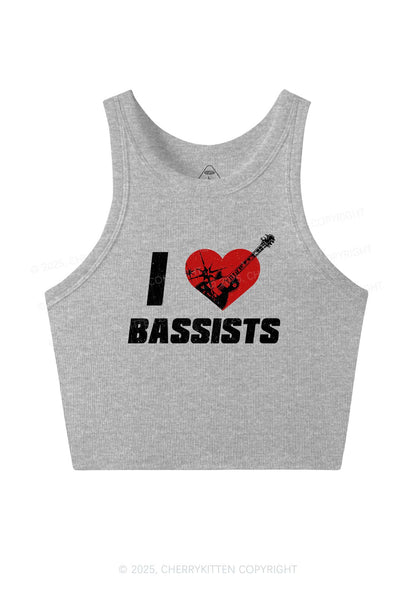 I Love Bassists Y2K Crop Tank Top Cherrykitten