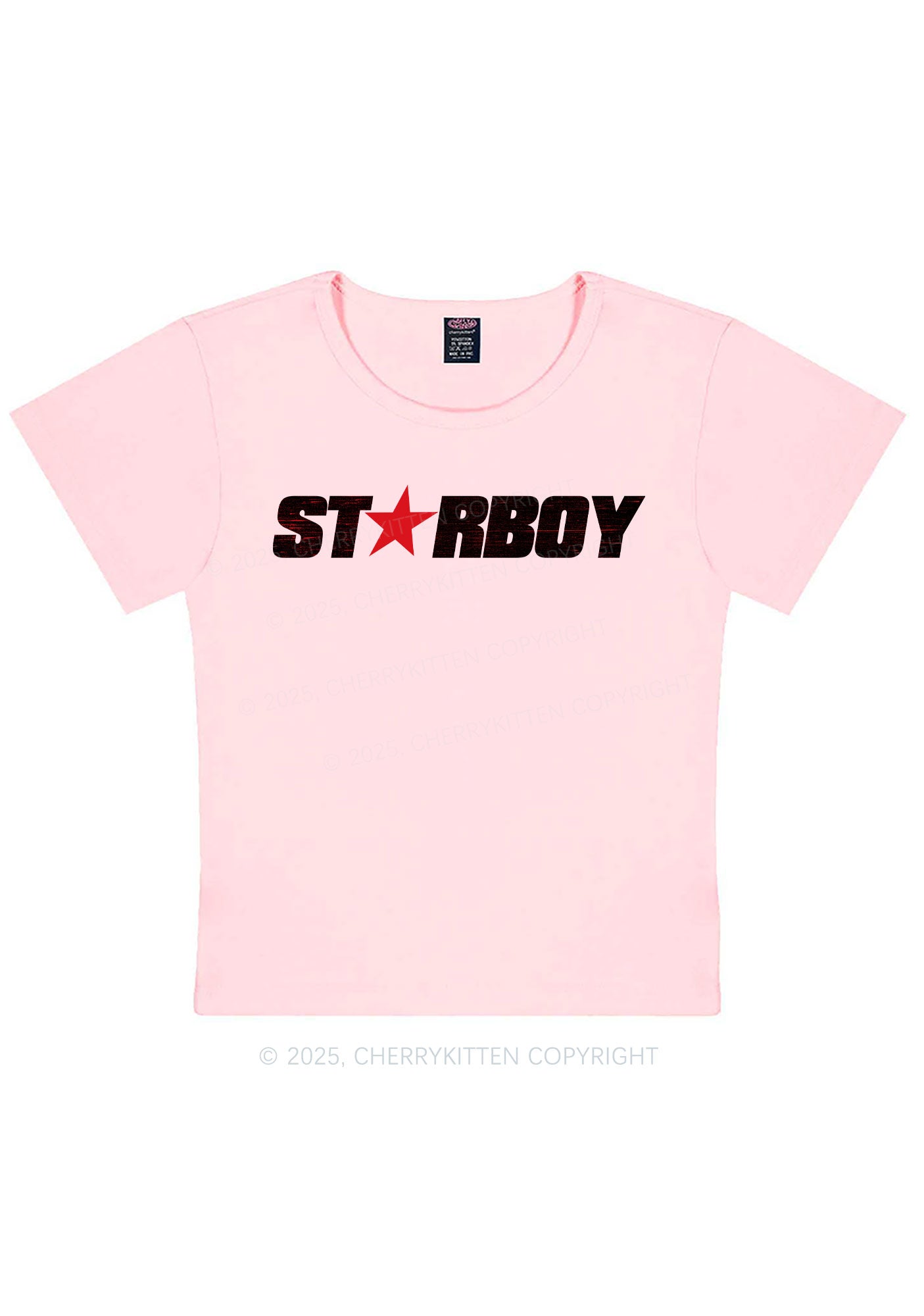Red Starboy Y2K Baby Tee Cherrykitten