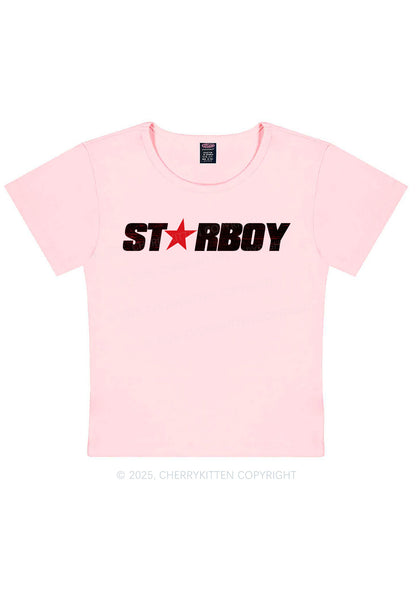 Red Starboy Y2K Baby Tee Cherrykitten