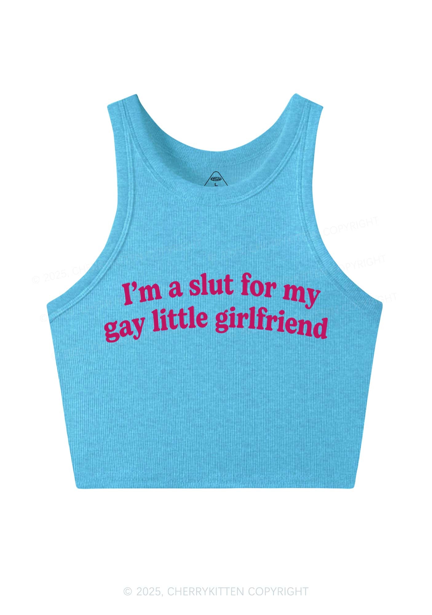 Slxt For My Gay GF Valentine's Day Y2K Crop Tank Top Cherrykitten