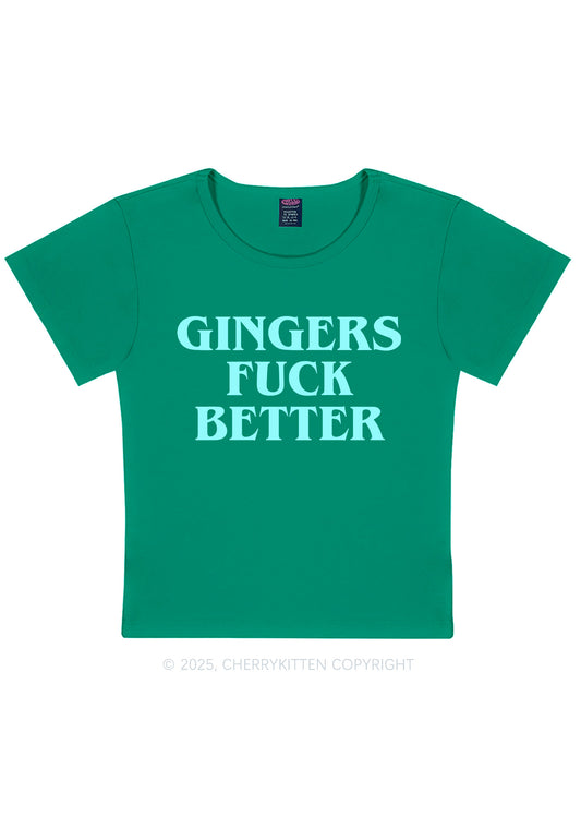 Gingers Fxxk Better Y2K Baby Tee Cherrykitten