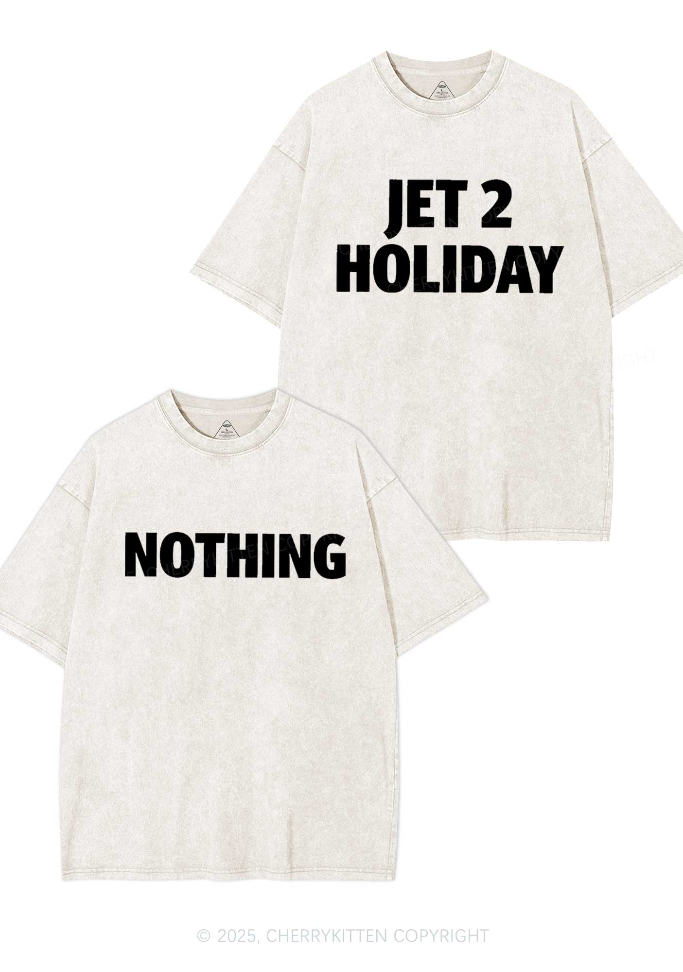 Jet Holiday Nothing Y2K Valentine's Day Washed Tee Cherrykitten