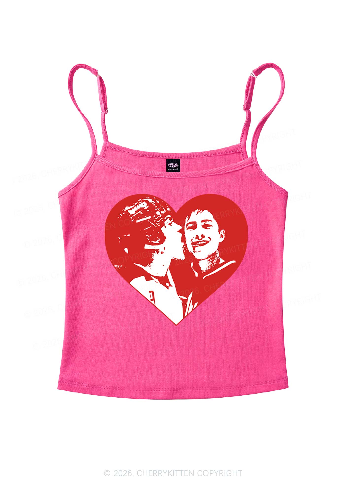 Red Heart Bros HR Y2K Spaghetti Strap Cami Cherrykitten