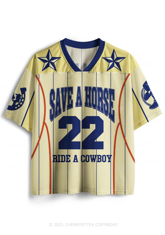 Custom Yellow Save A Horse Y2K Sport Jersey Shirts Cherrykitten
