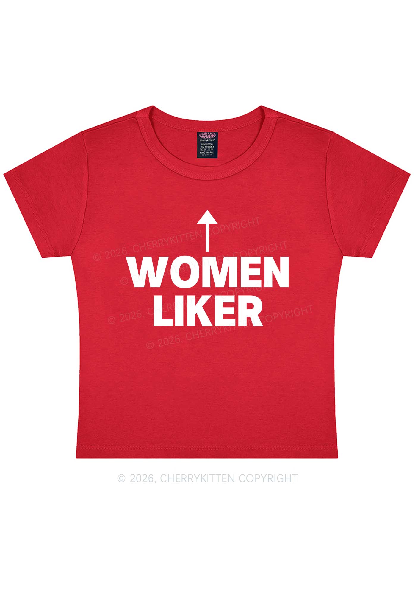 Women Liker Pride Y2K Baby Tee Cherrykitten