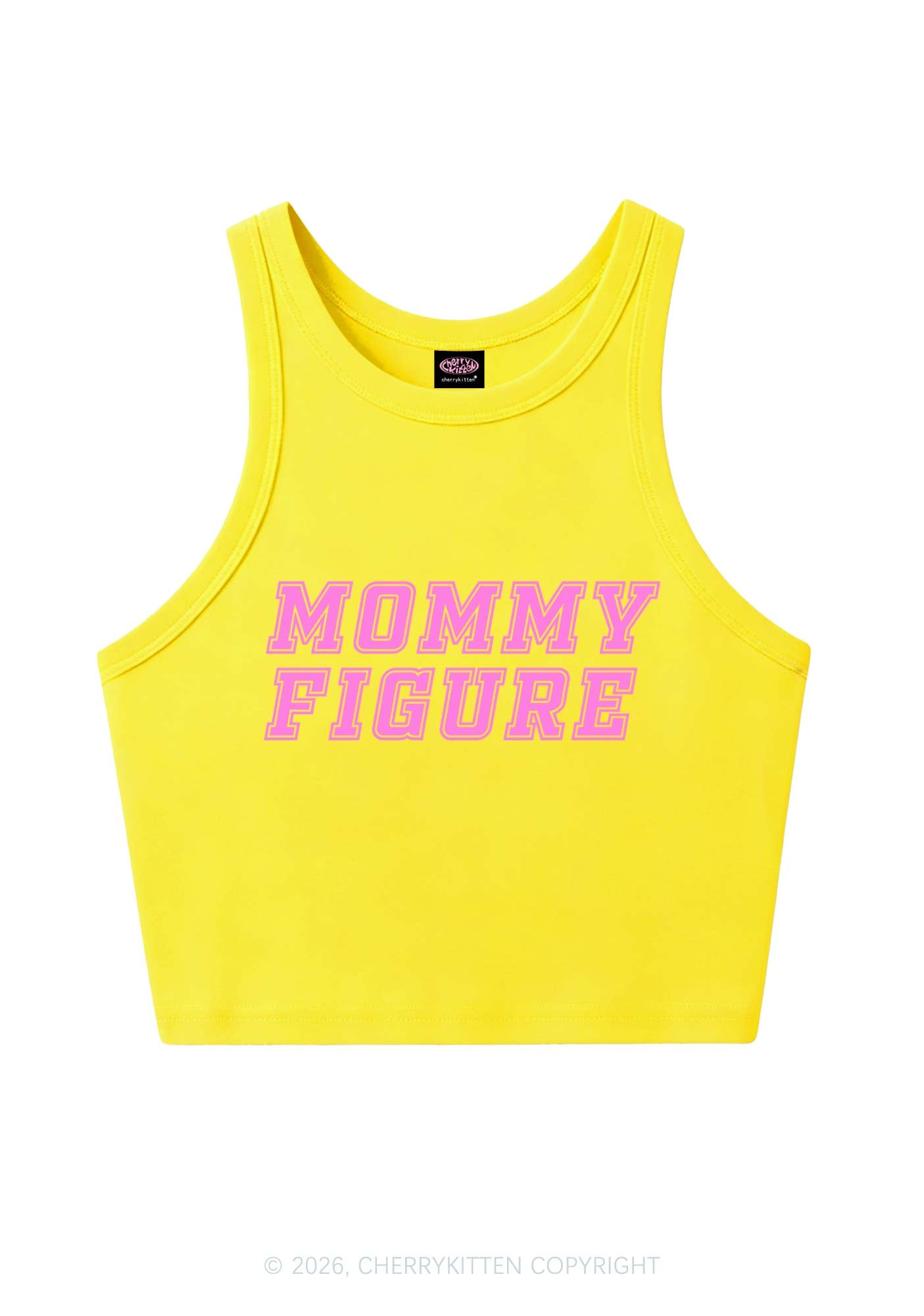 Mommy Figure Y2K Crop Tank Top Cherrykitten