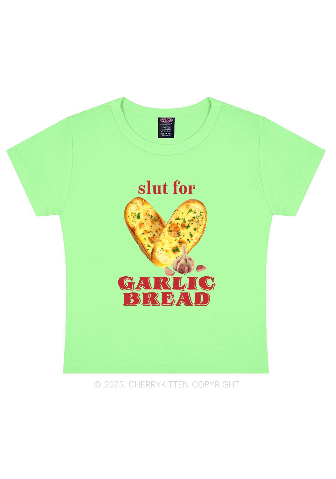 Slxt For Garlic Bread Y2K Baby Tee Cherrykitten