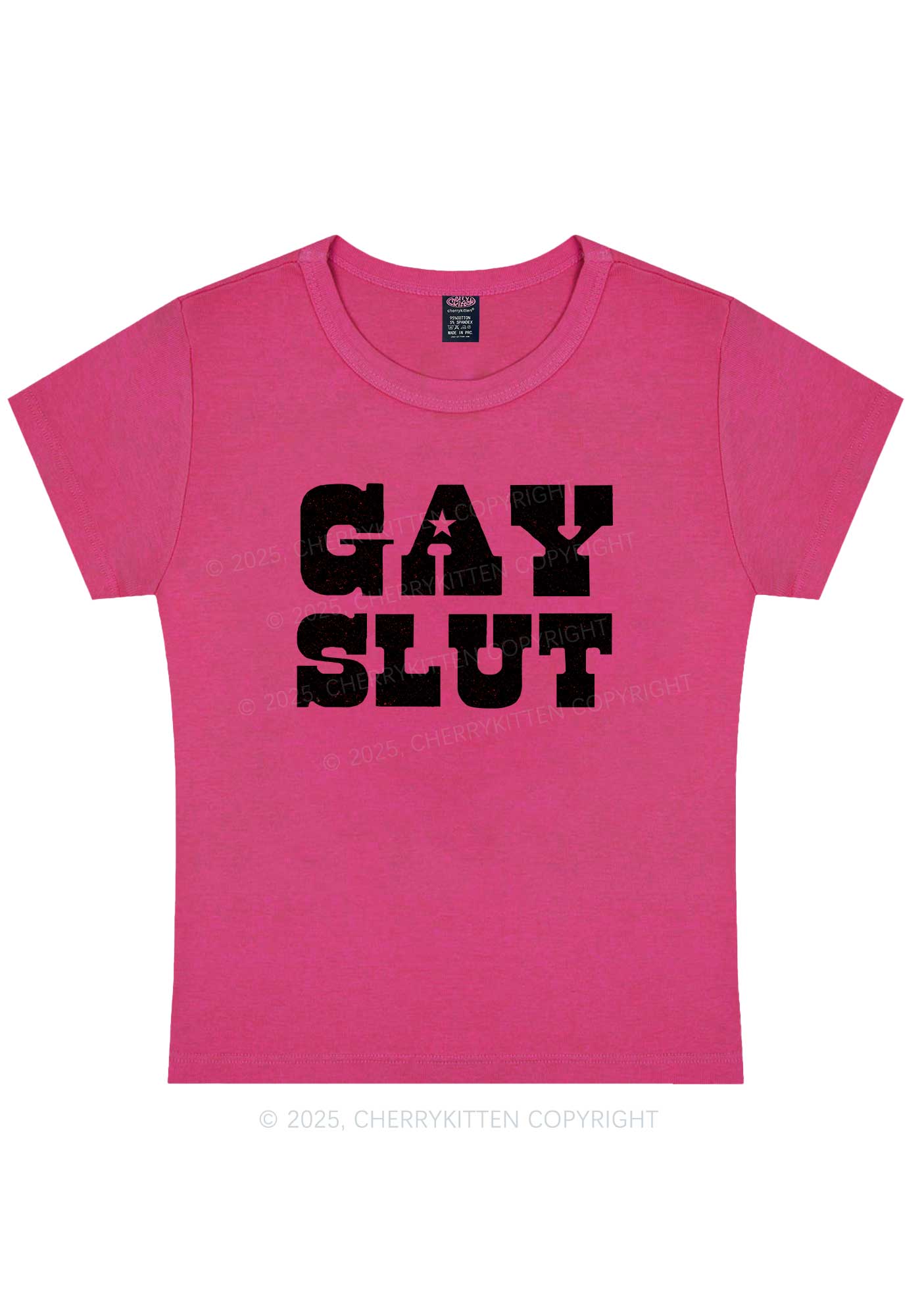 Gay Slxt Pride Y2K Baby Tee Cherrykitten