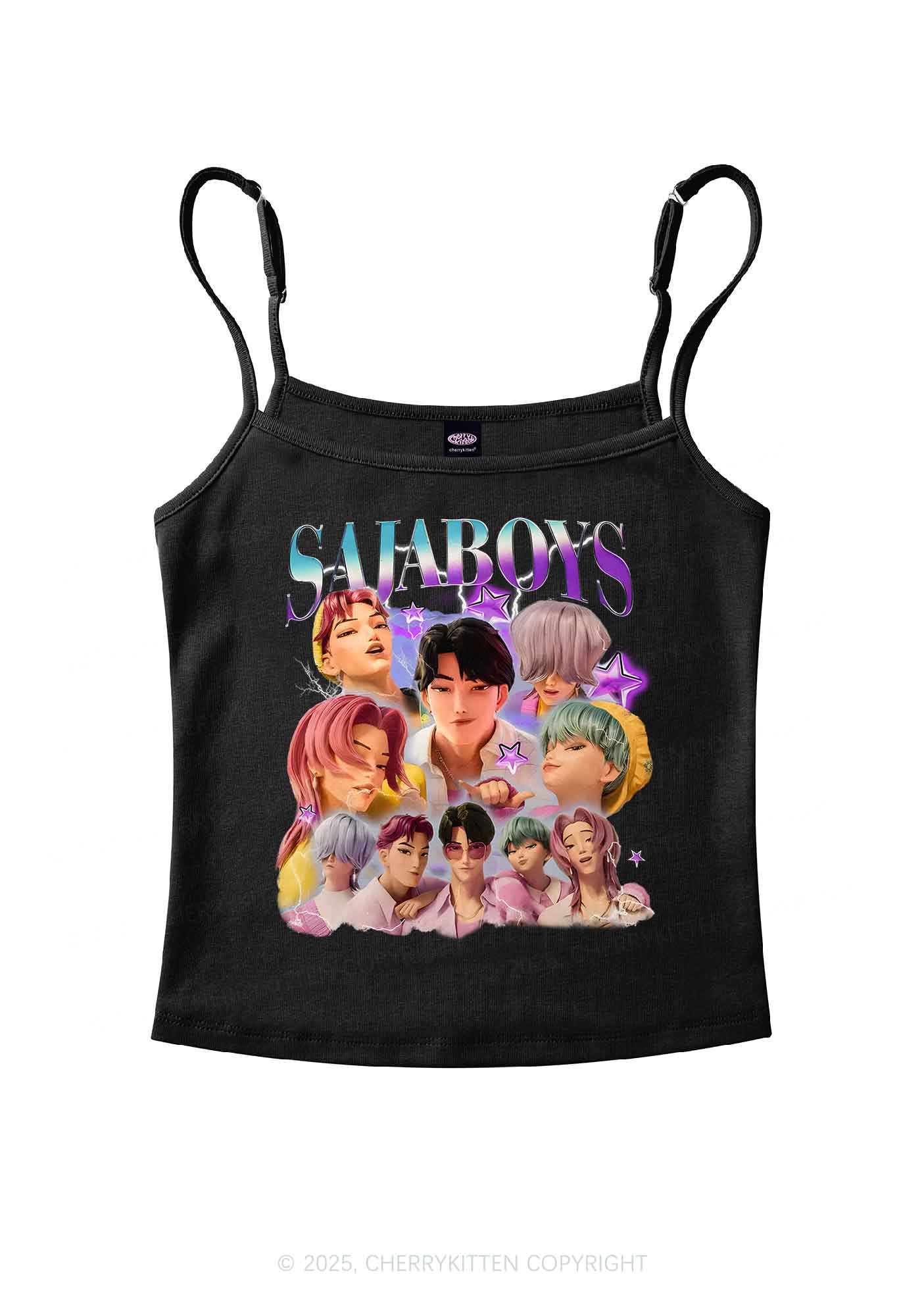 Kpop Boys Y2K Spaghetti Strap Cami Cherrykitten