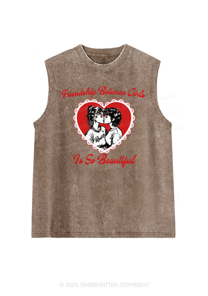 Friendship Between Girls Pride Y2K Washed Muscle Tank Cherrykitten