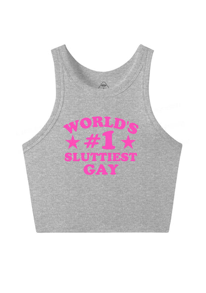 Worlds First Slxttiest Gay Pride Y2K Crop Tank Top Cherrykitten