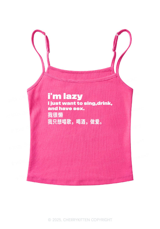 Im Lazy Y2K Spaghetti Strap Cami Cherrykitten