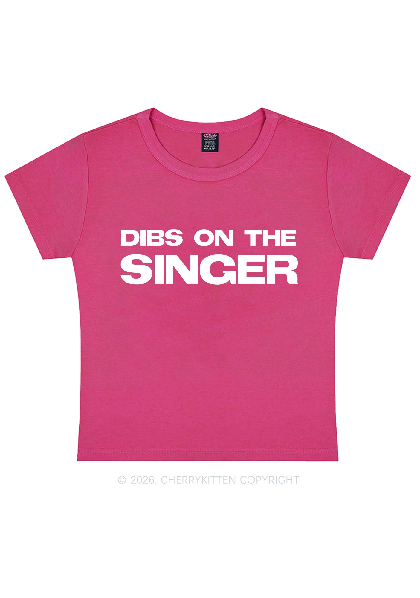 Dibs On The Singer Y2K Baby Tee Cherrykitten