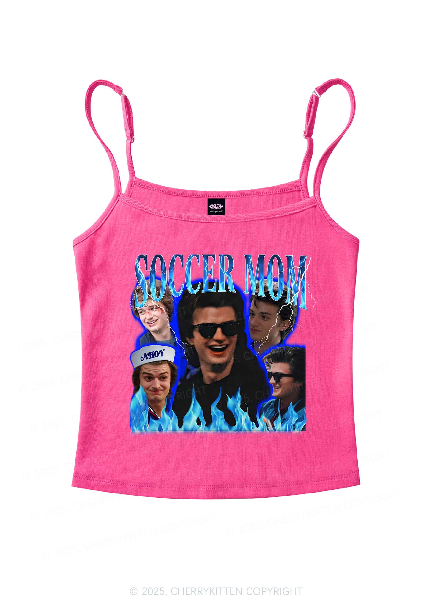 Blue Soccer Mom Y2K Spaghetti Strap Cami Cherrykitten