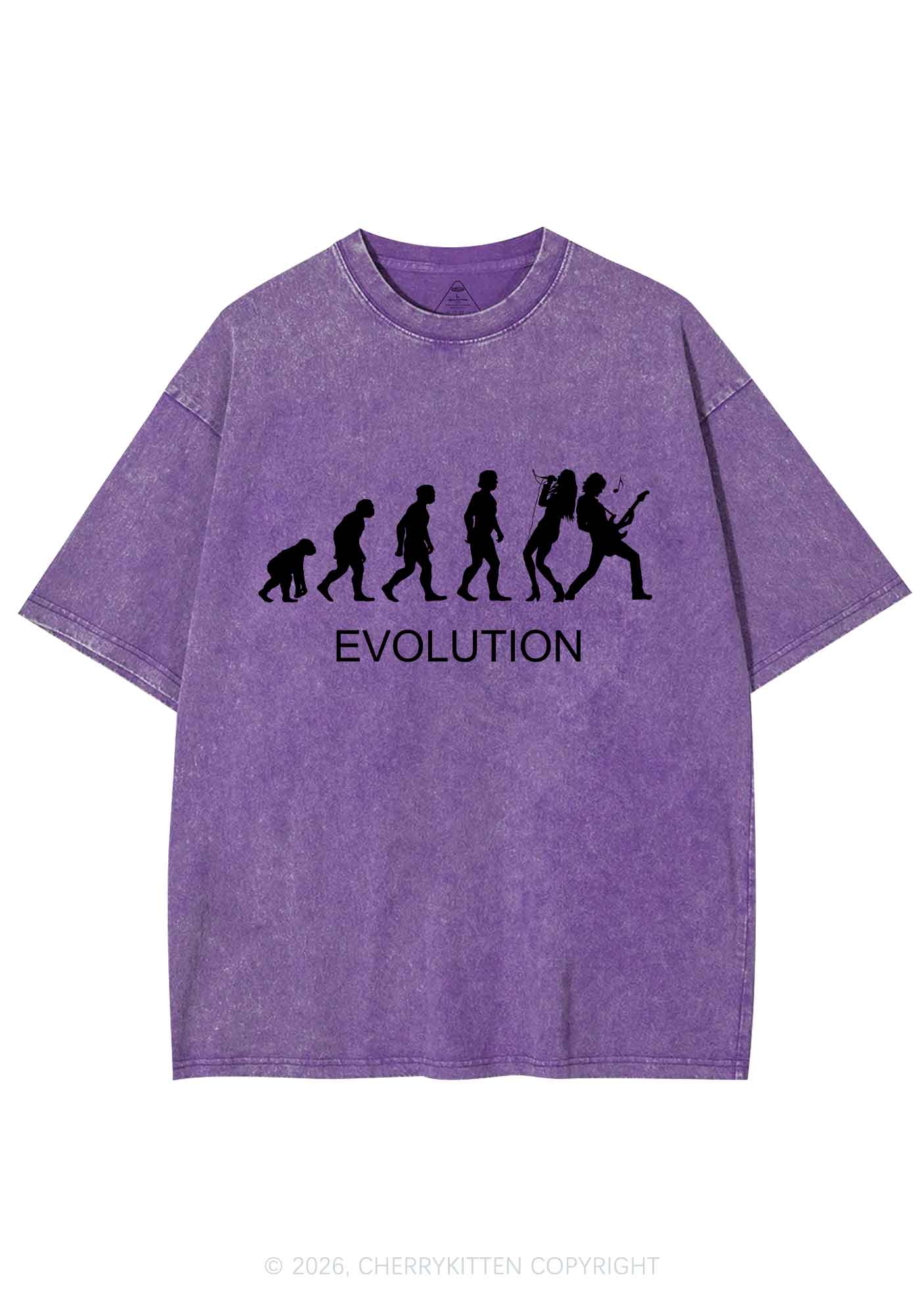 Evolution Rock Band Y2K Shirts Washed Tee Cherrykitten