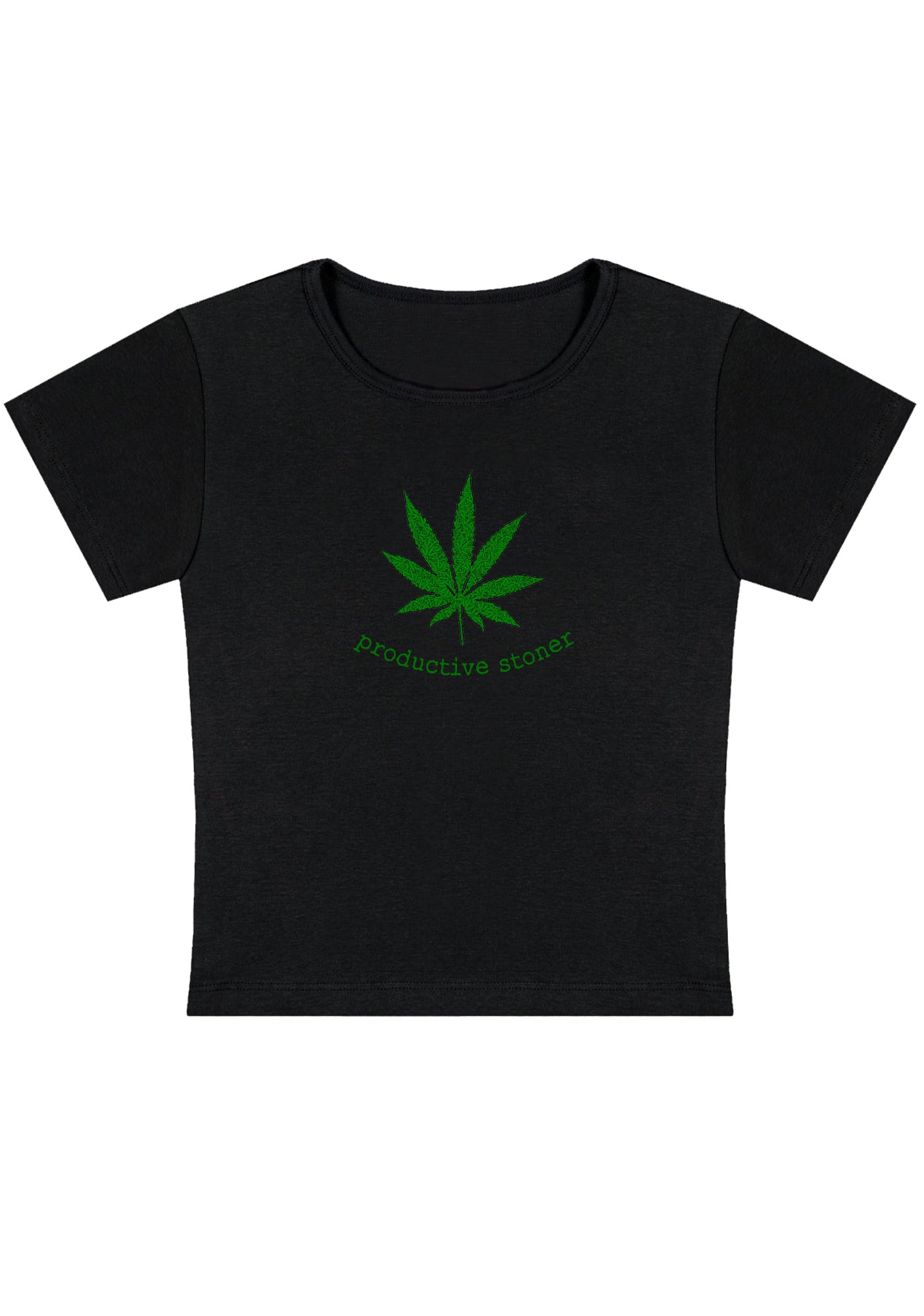 Productive Stoner Y2K Baby Tee