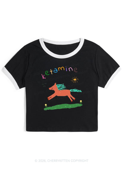 Orange Pony Y2K Ringer Tee Cherrykitten
