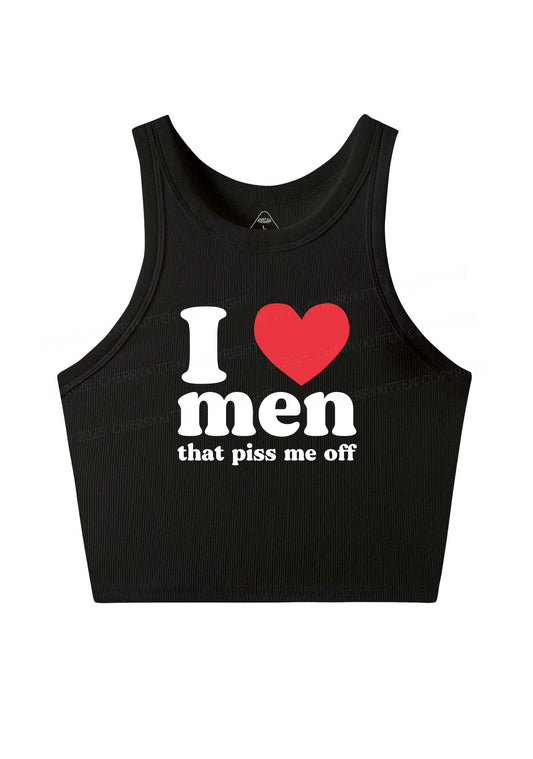 I Love Men Piss Me Off Y2K Crop Tank Top Cherrykitten